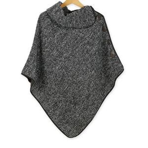 HADLEY WREN Ryder Poncho in Black, One Size, New with Tag